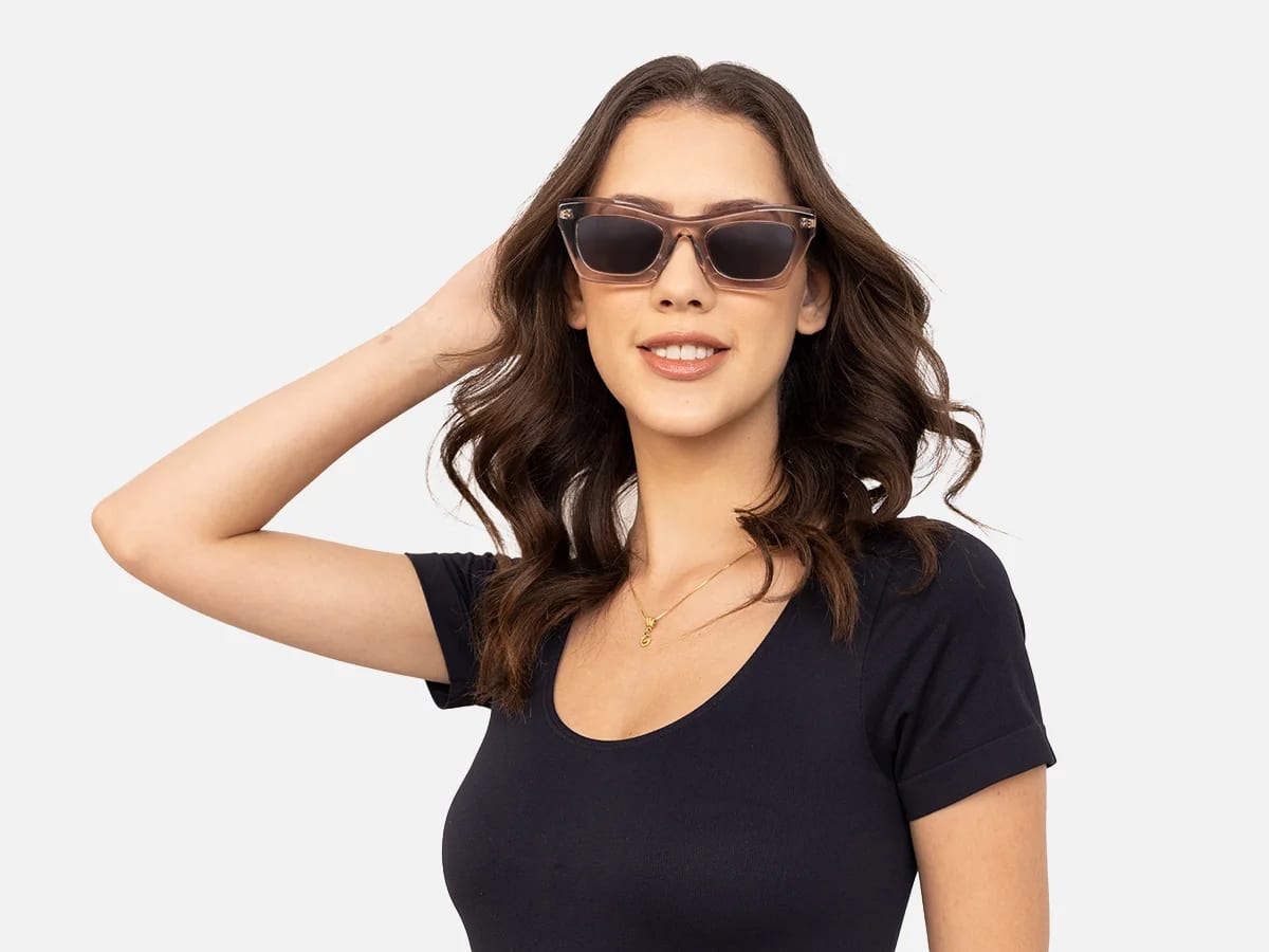 Grey Cat Eye Sunglasses-55