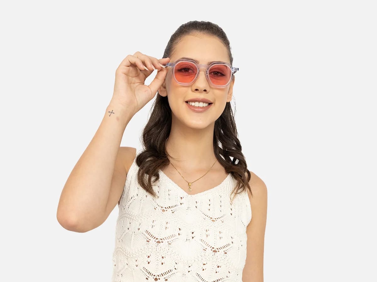 Designer Geometric Frame Glasses-54