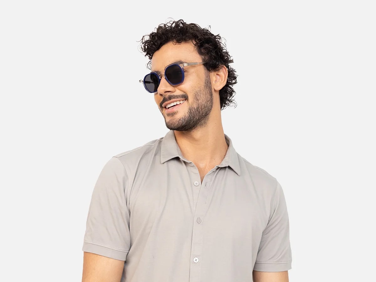 Transparent Blue Sunglasses-42