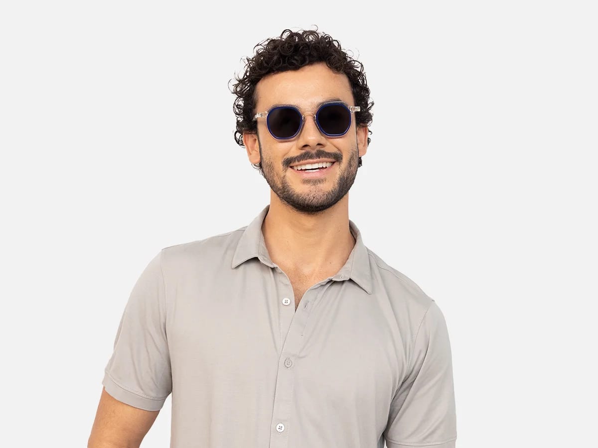 Transparent Blue Sunglasses-41