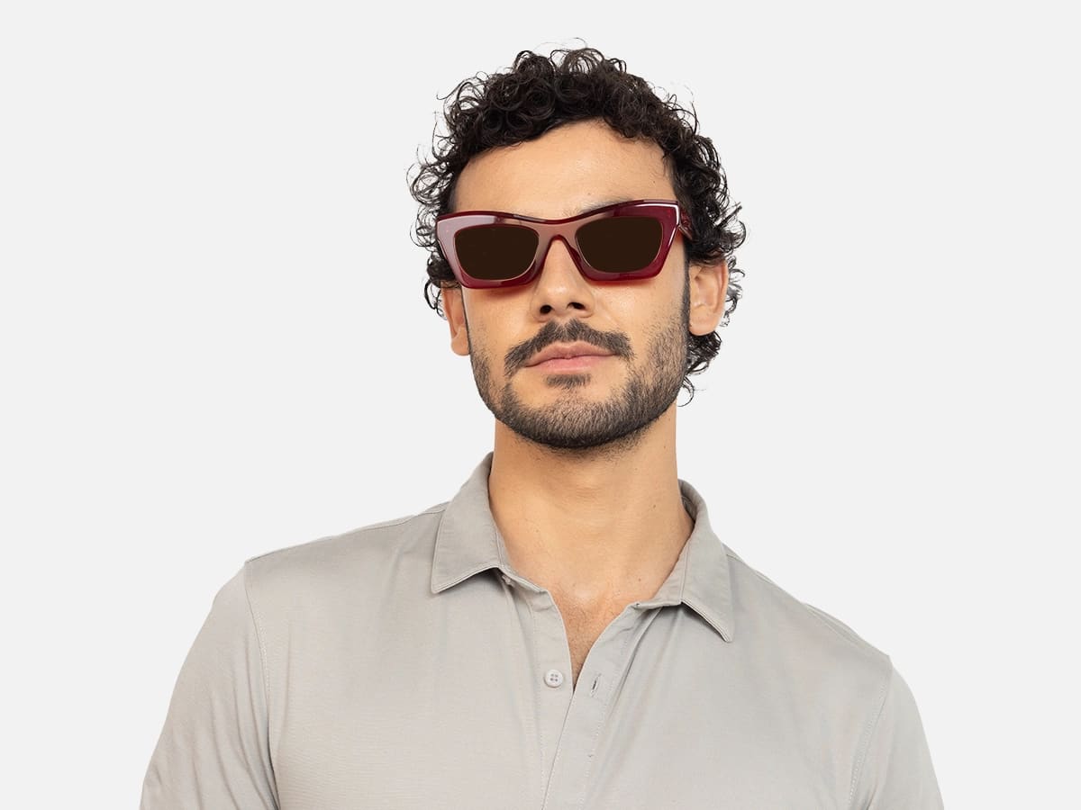 Red Thick Frame Sunglasses-41