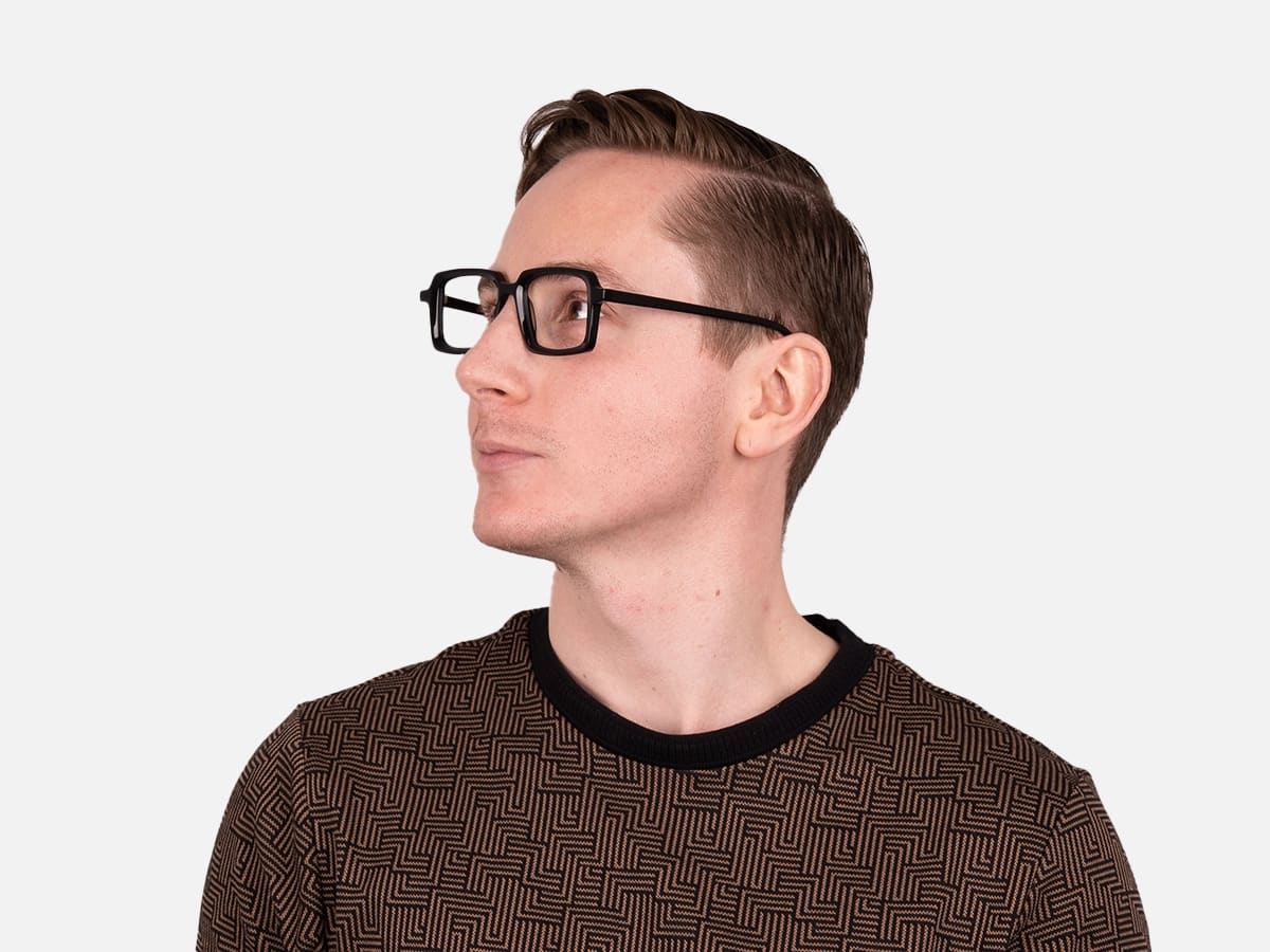 Black Rectangular Eyeglasses- 45