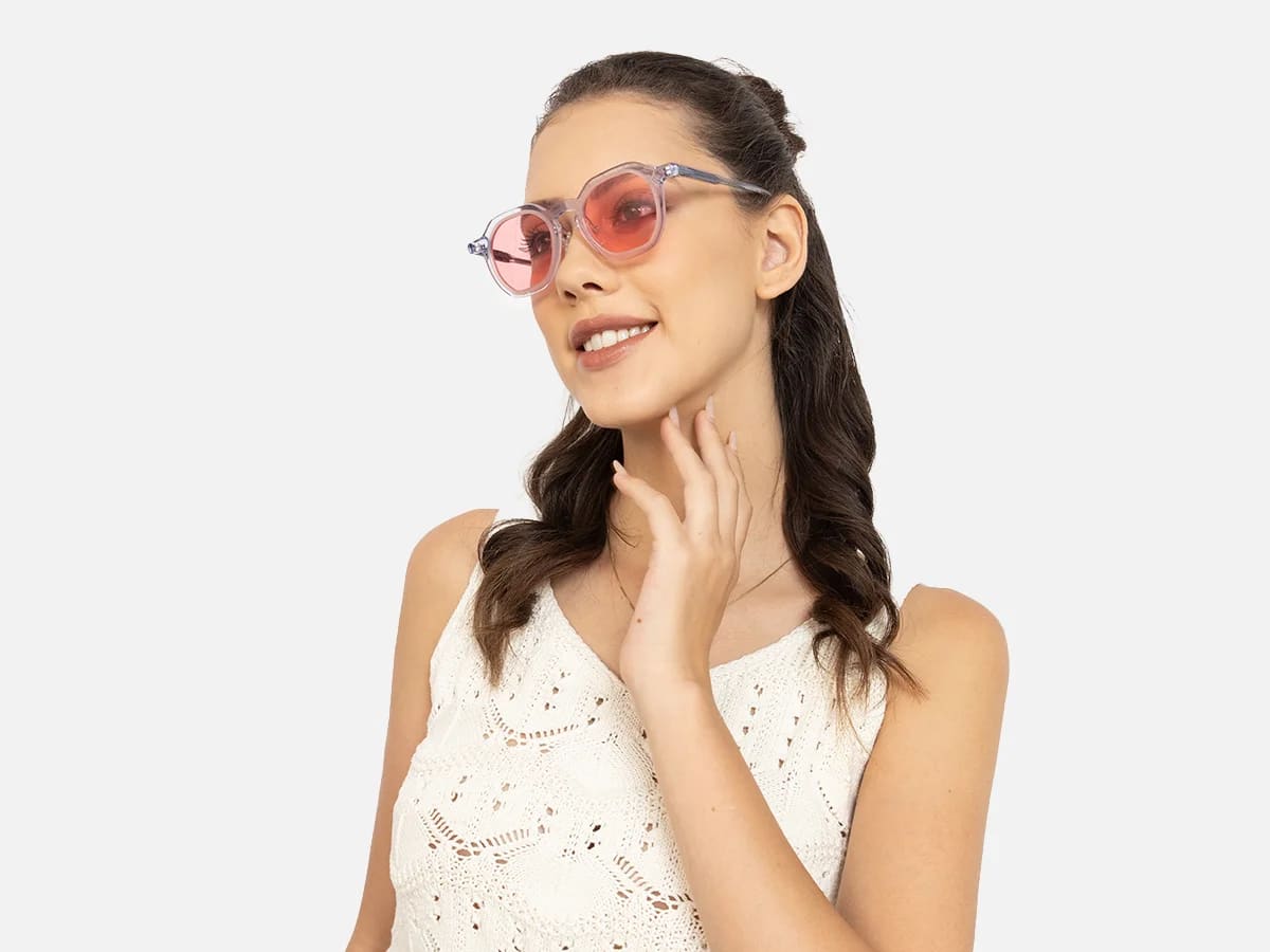 Designer Geometric Frame Glasses-53