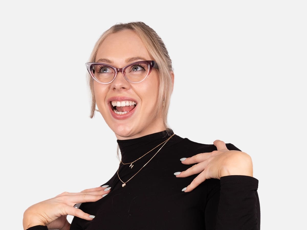 Purple Cat Eye Reading Glasses-54
