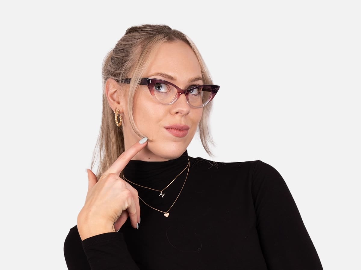 Purple Cat Eye Reading Glasses-52