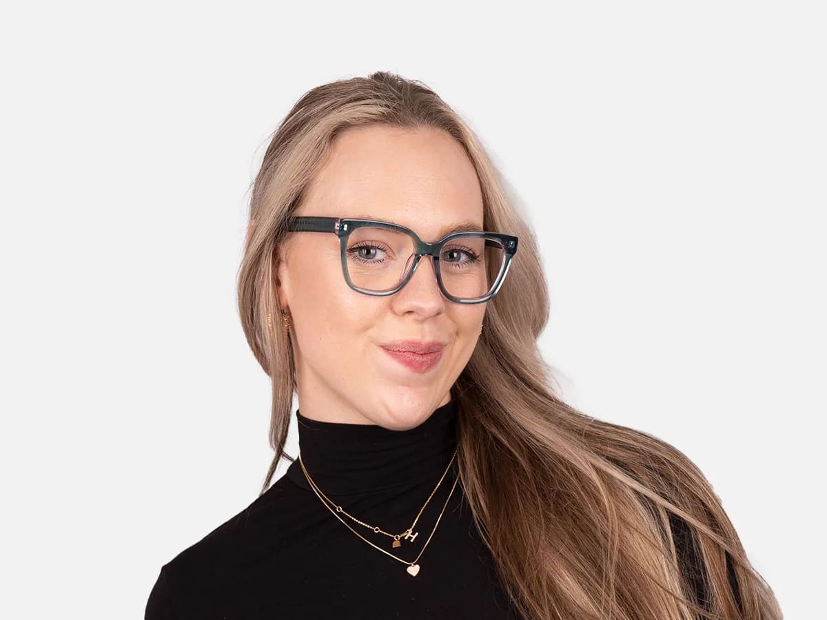 Crystal grey Square Frame eyeglasses-7