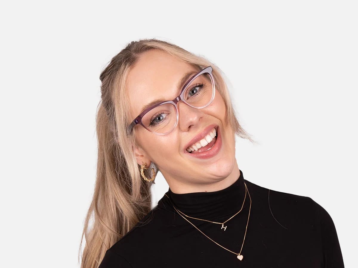 Purple Cat Eye Glasses-51