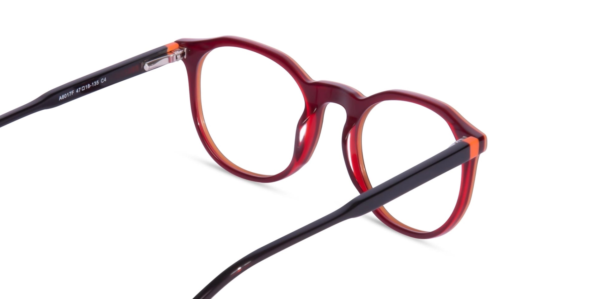 Black Frame Acetate Round Eyeglasses-5