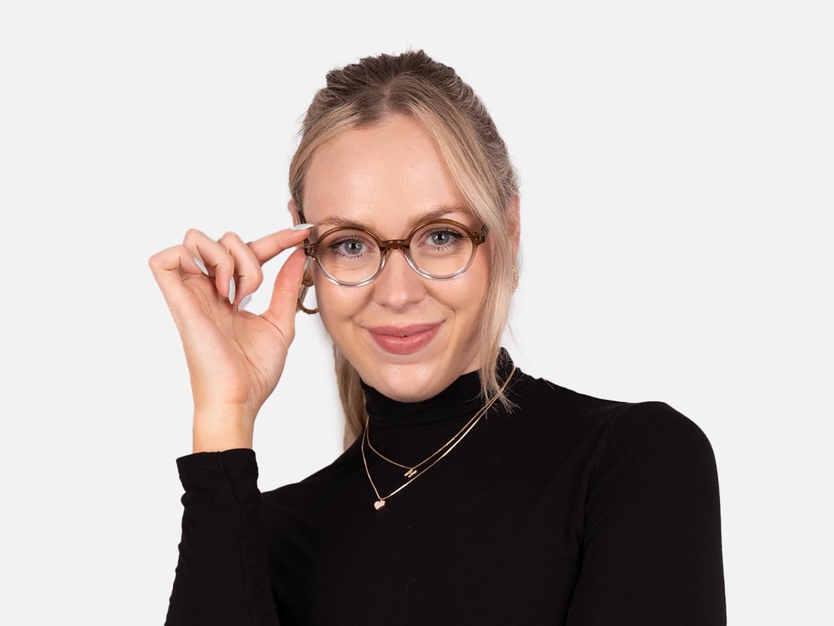 Brown Round Eyeglasses-51