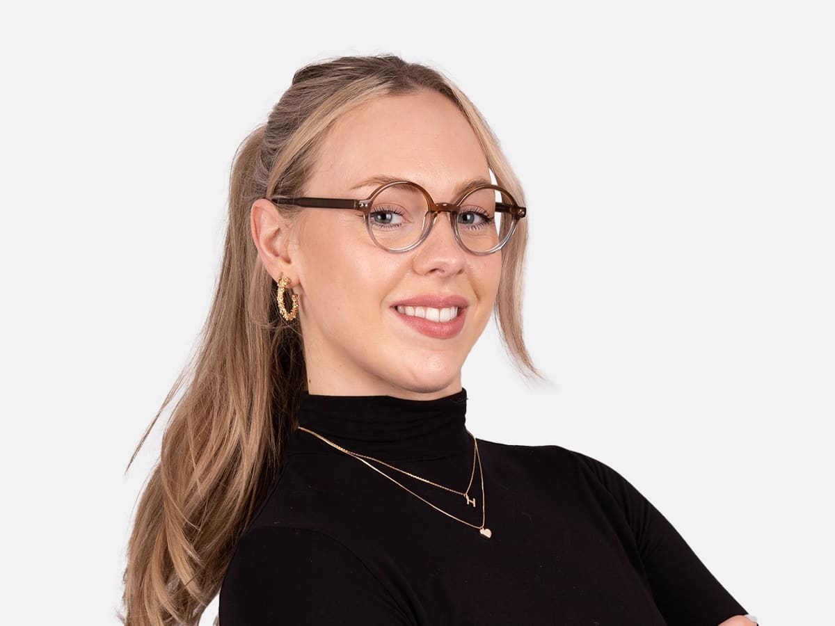Brown Round Eyeglasses-53