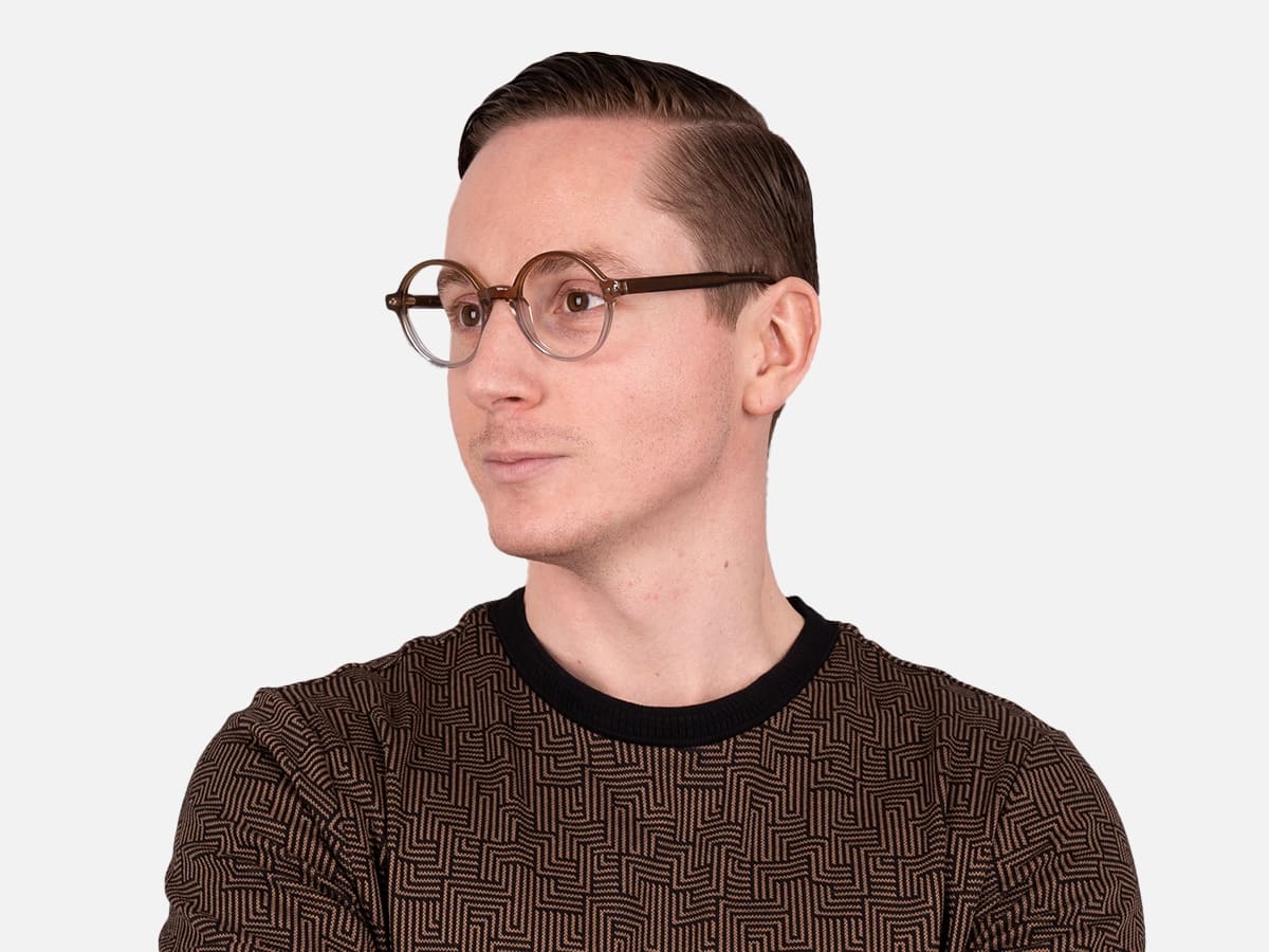 Brown Round Eyeglasses-42
