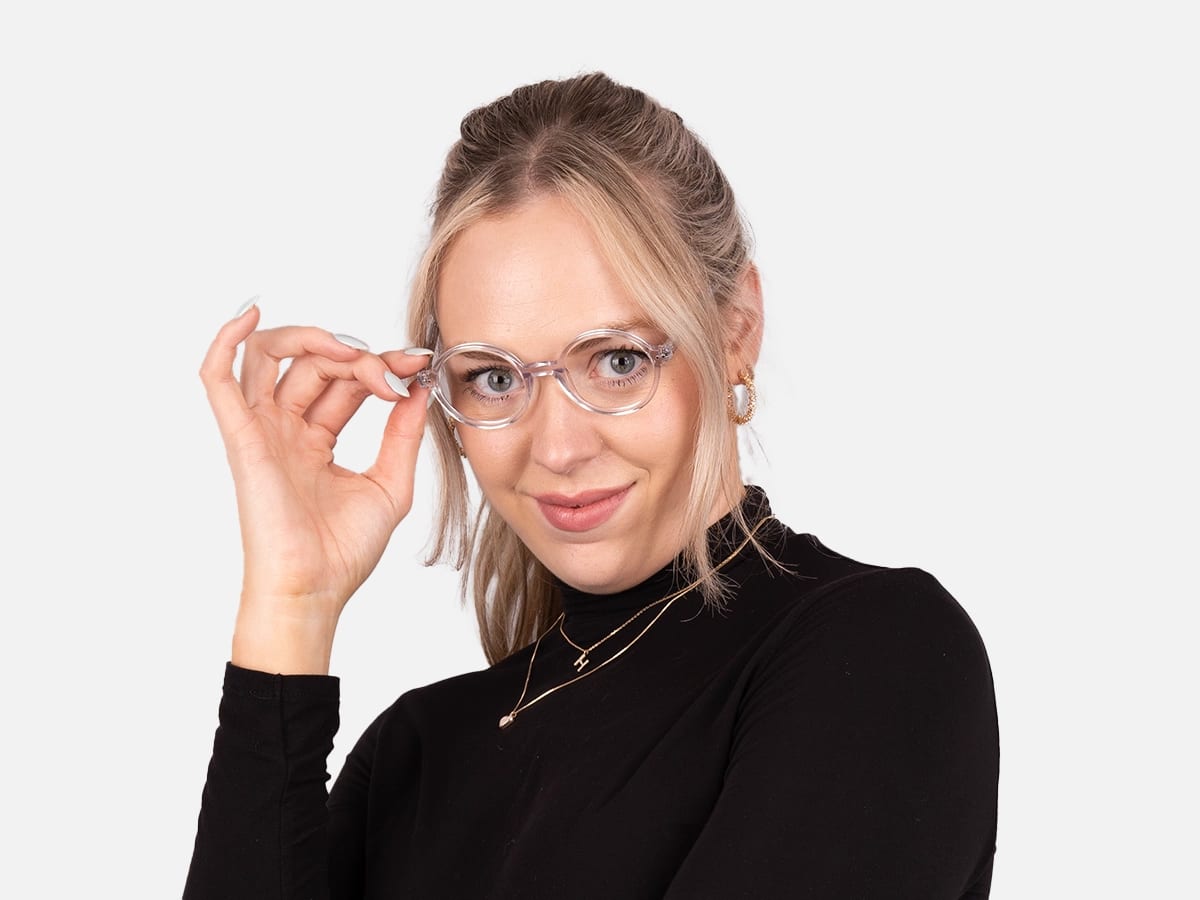 Transparent Round Eyeglasses- 52