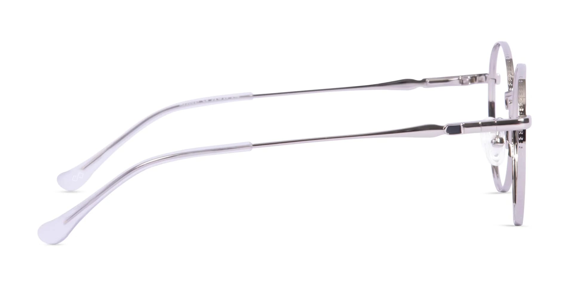 Silver Round Frame Glasses-4