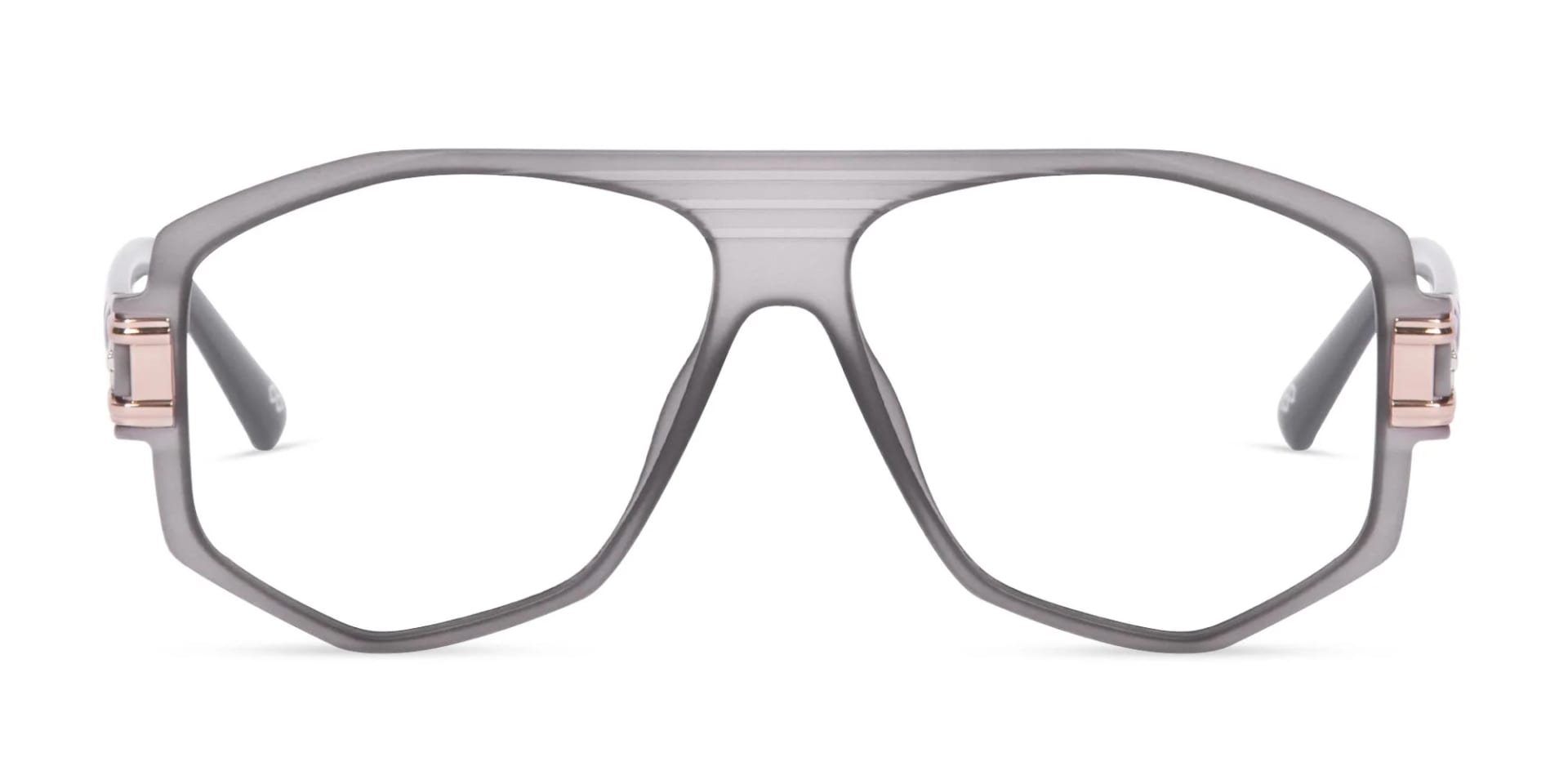 Matte Web Gray Geometric Glasses-1