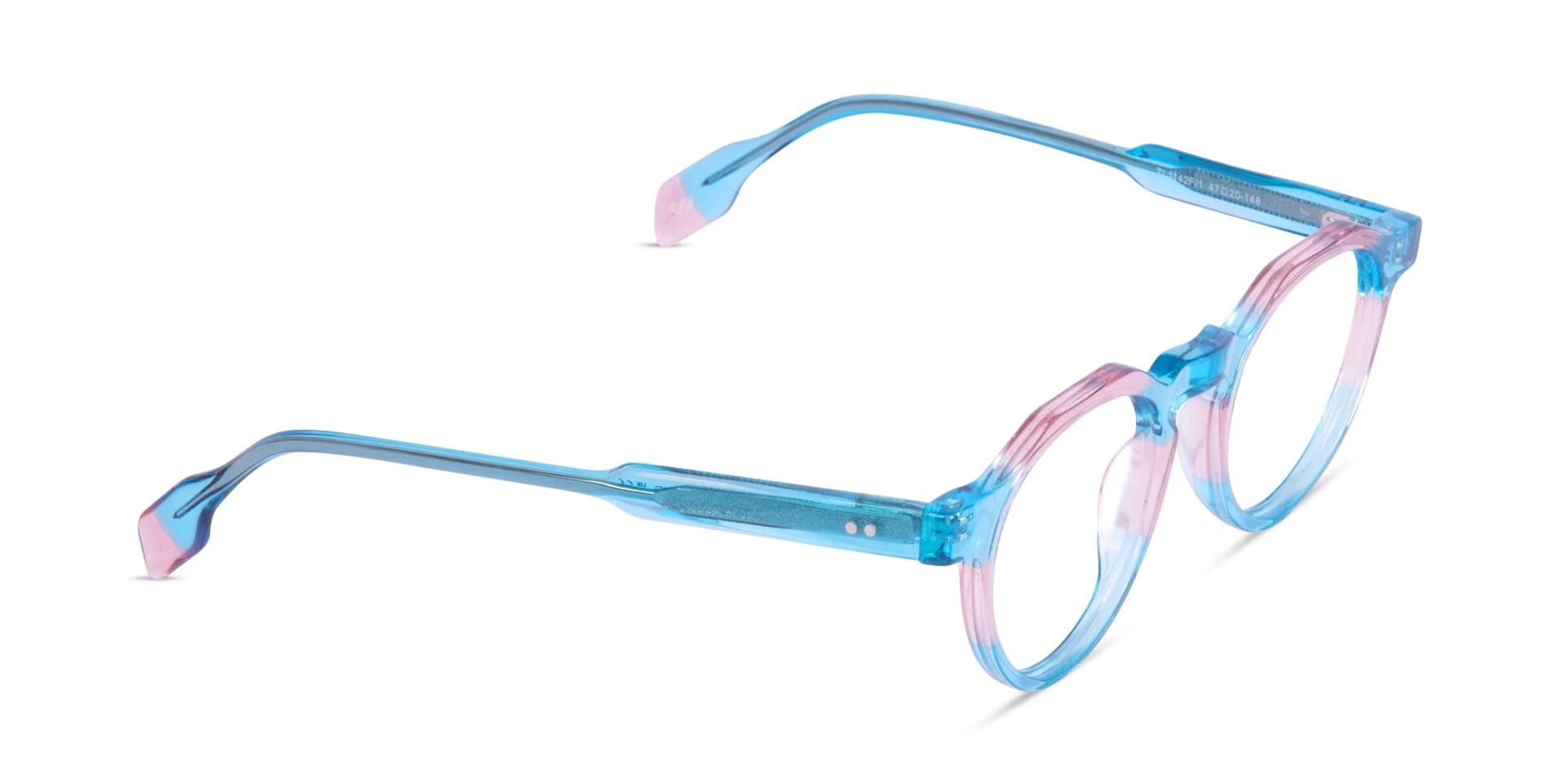Crystal Blue & Crystal Pink Geometric Glasses-2