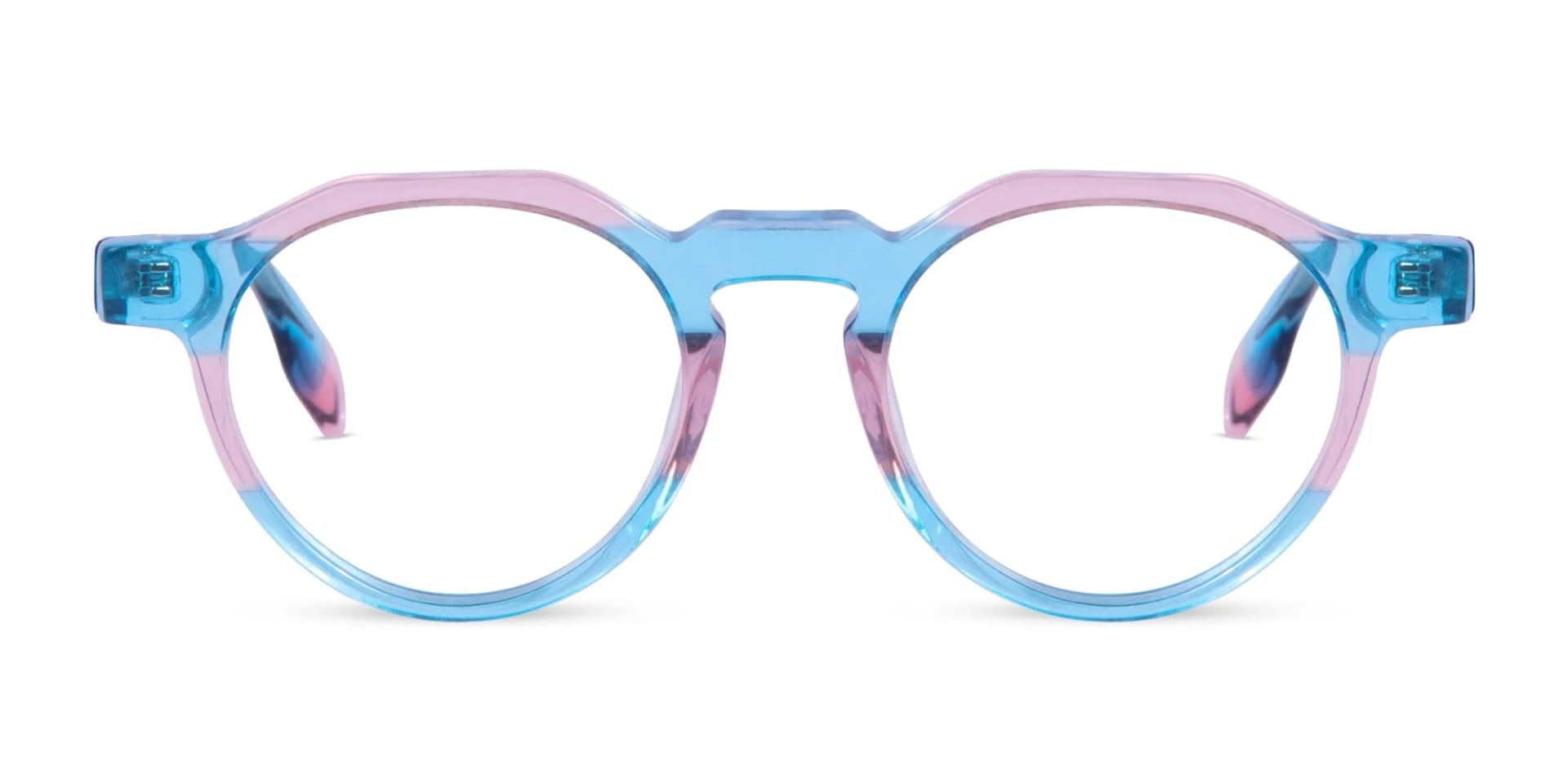Crystal Blue & Crystal Pink Geometric Glasses-1
