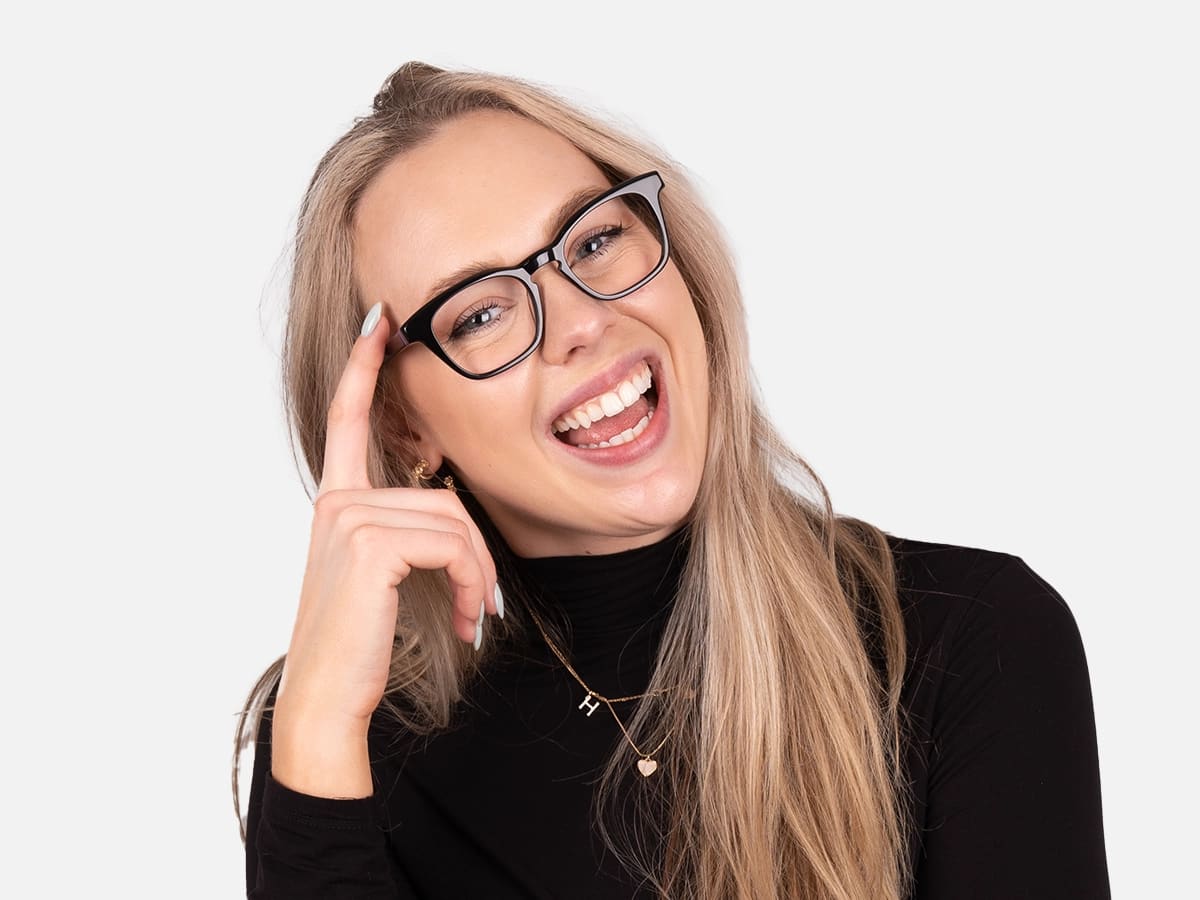Black Square Glasses-53