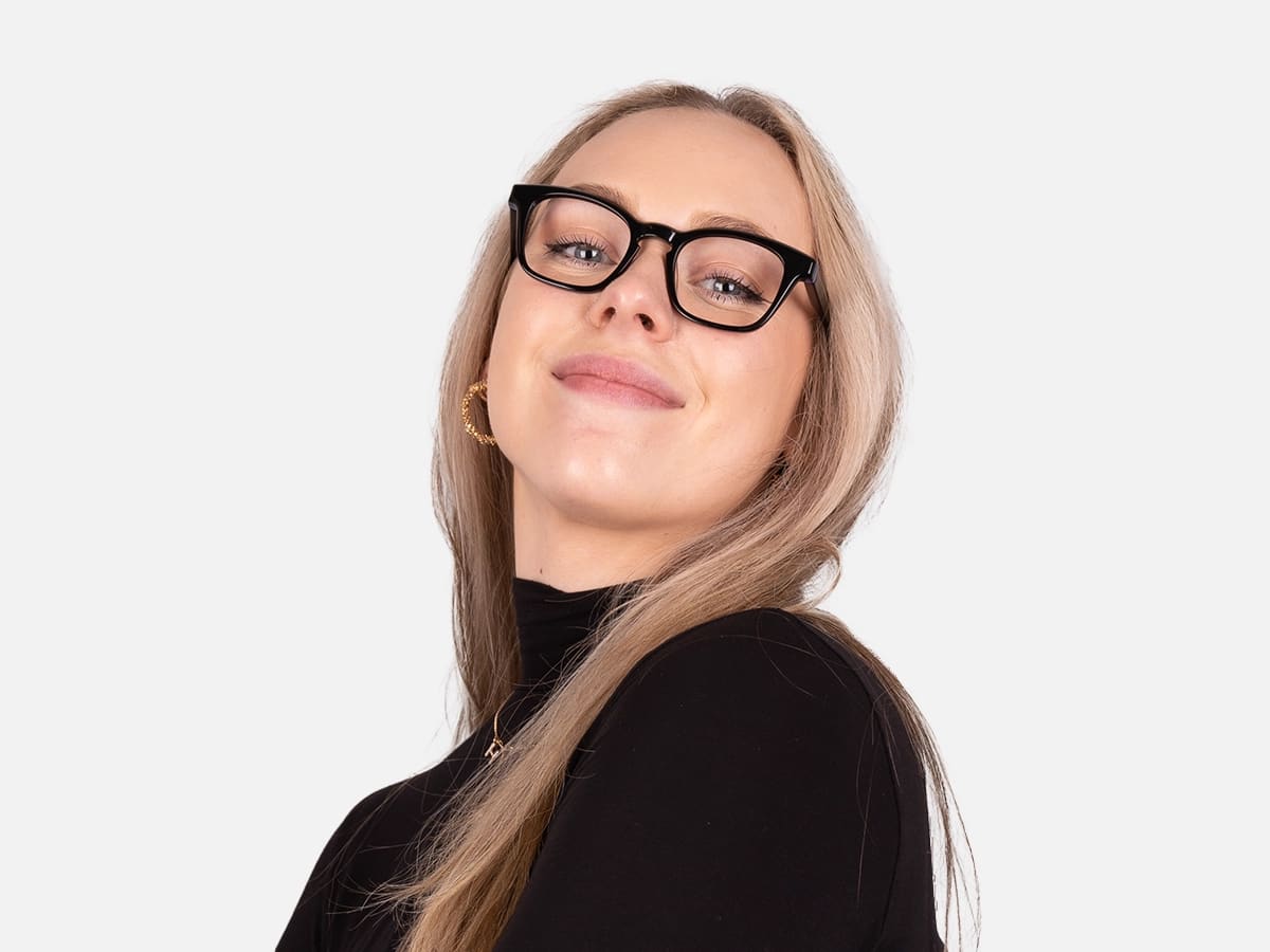 Black Square Glasses-51