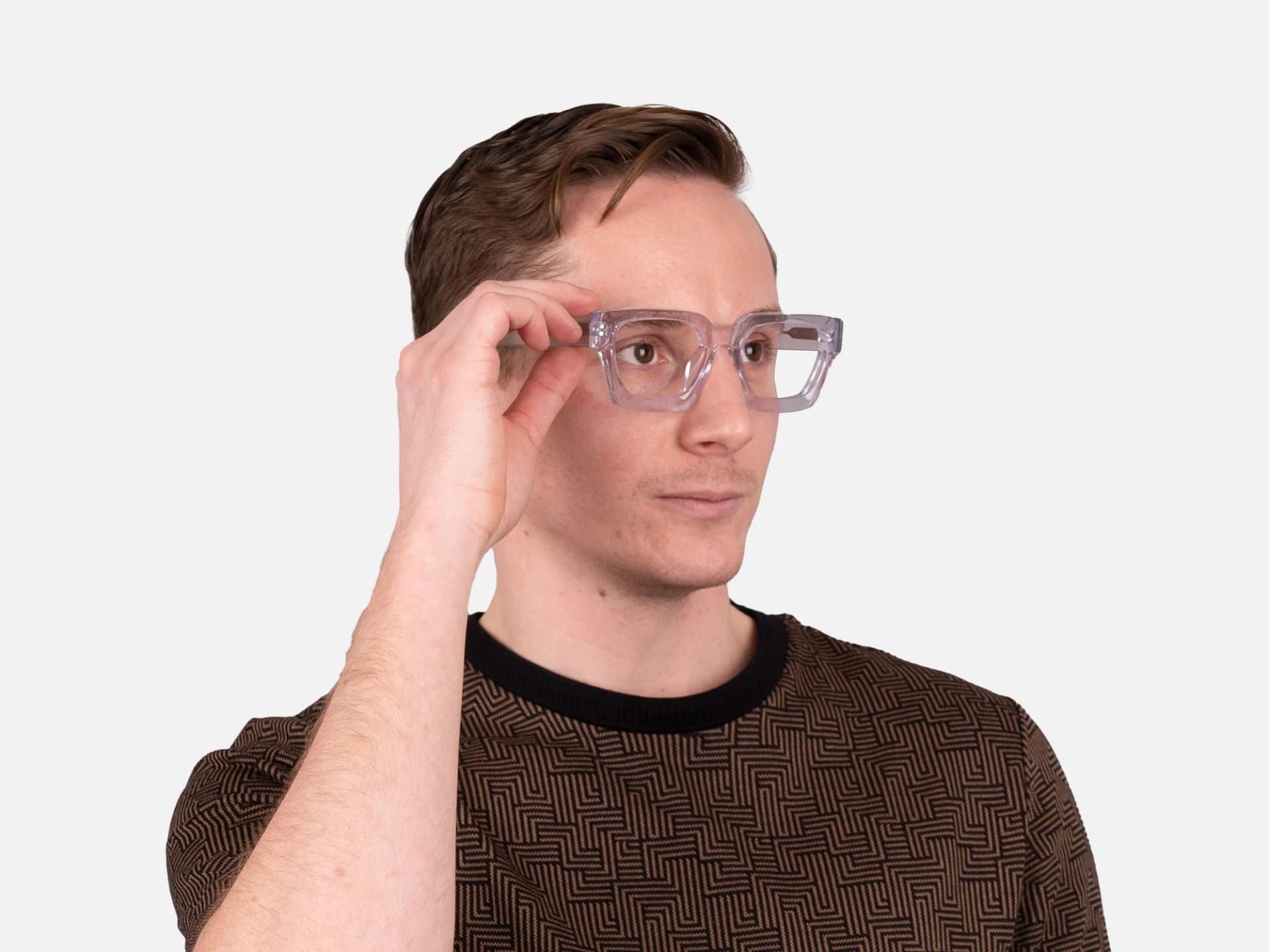 Clear Square Glasses-43