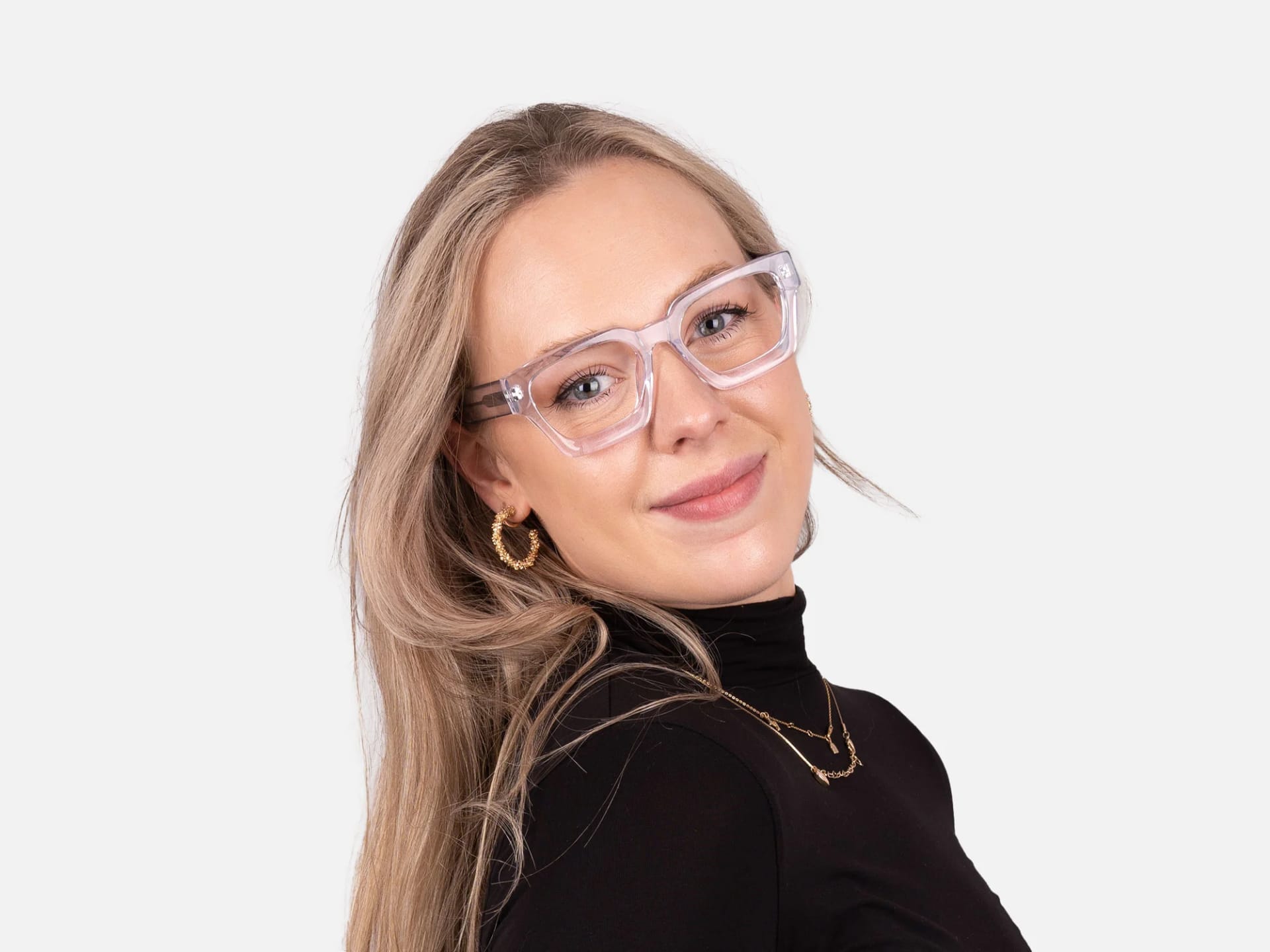 Clear Square Glasses-54