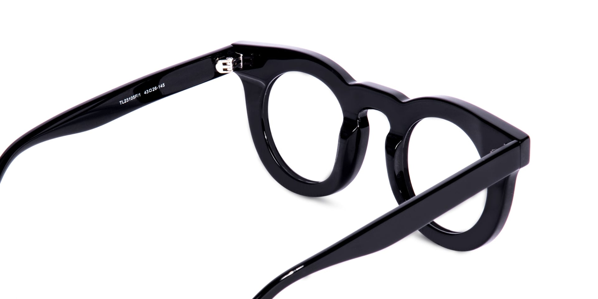 Round Eyeglasses Black-5