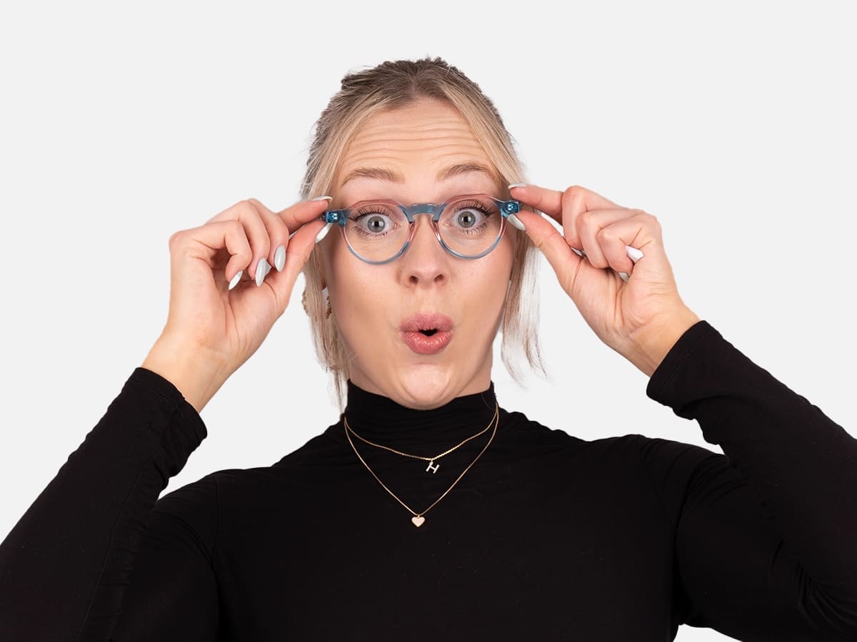 Crystal Blue & Crystal Pink Geometric Glasses-52