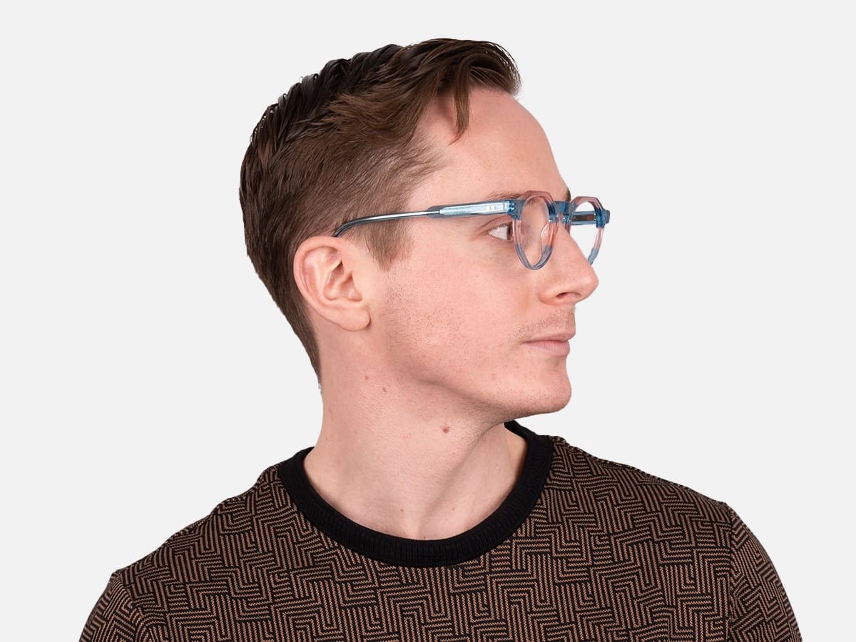 Crystal Blue & Crystal Pink Geometric Glasses-43
