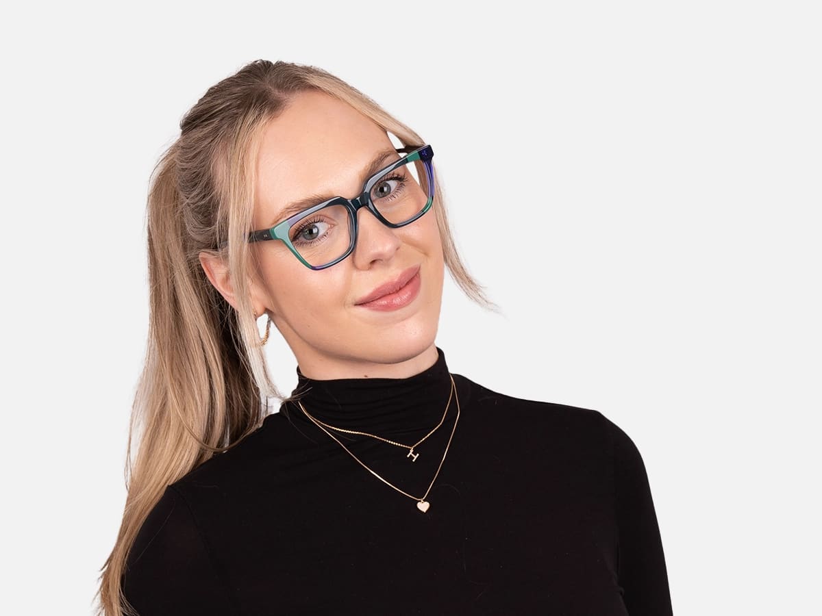 Clear Green Glasses-53