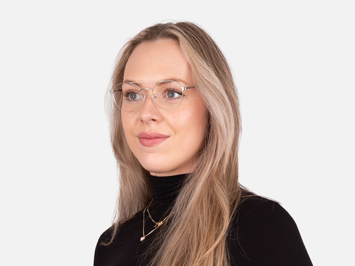 Matte Silver Metal Eyeglass Frames-54