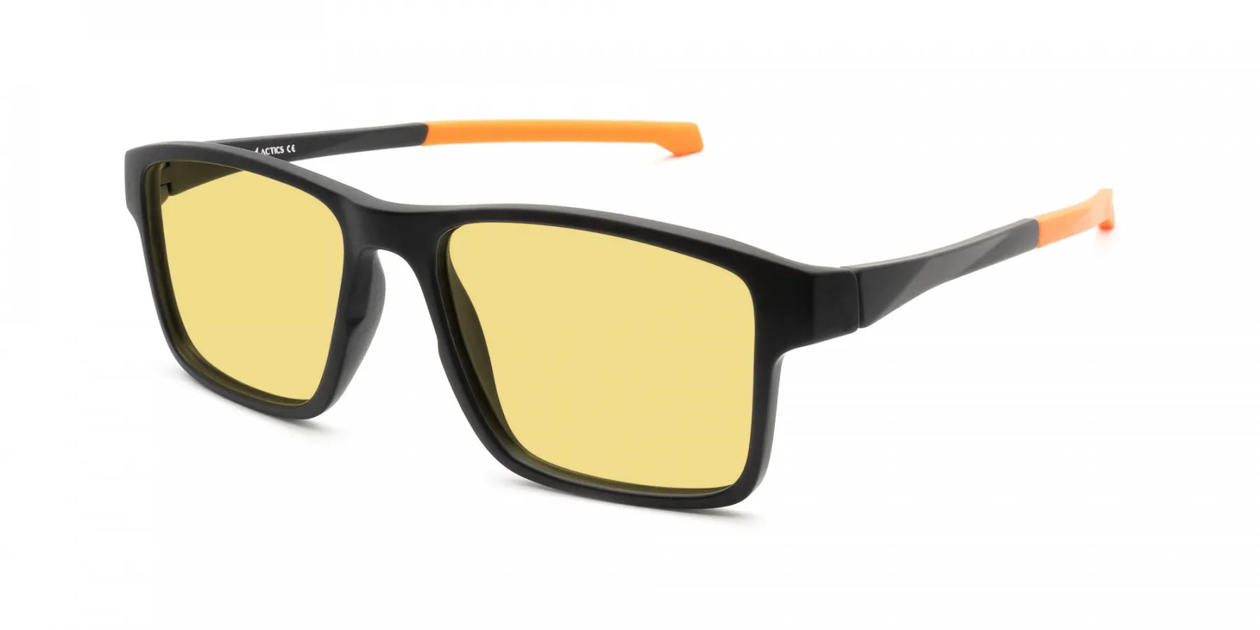 Rectangular Sports Sunglasses With Yellow Tint-2