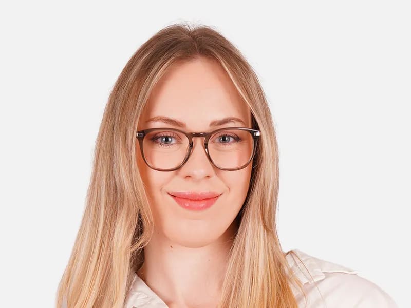 Crystal Grey Square Glasses For Men & Women-2