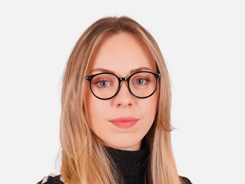 Black Round Eyeglasses-2