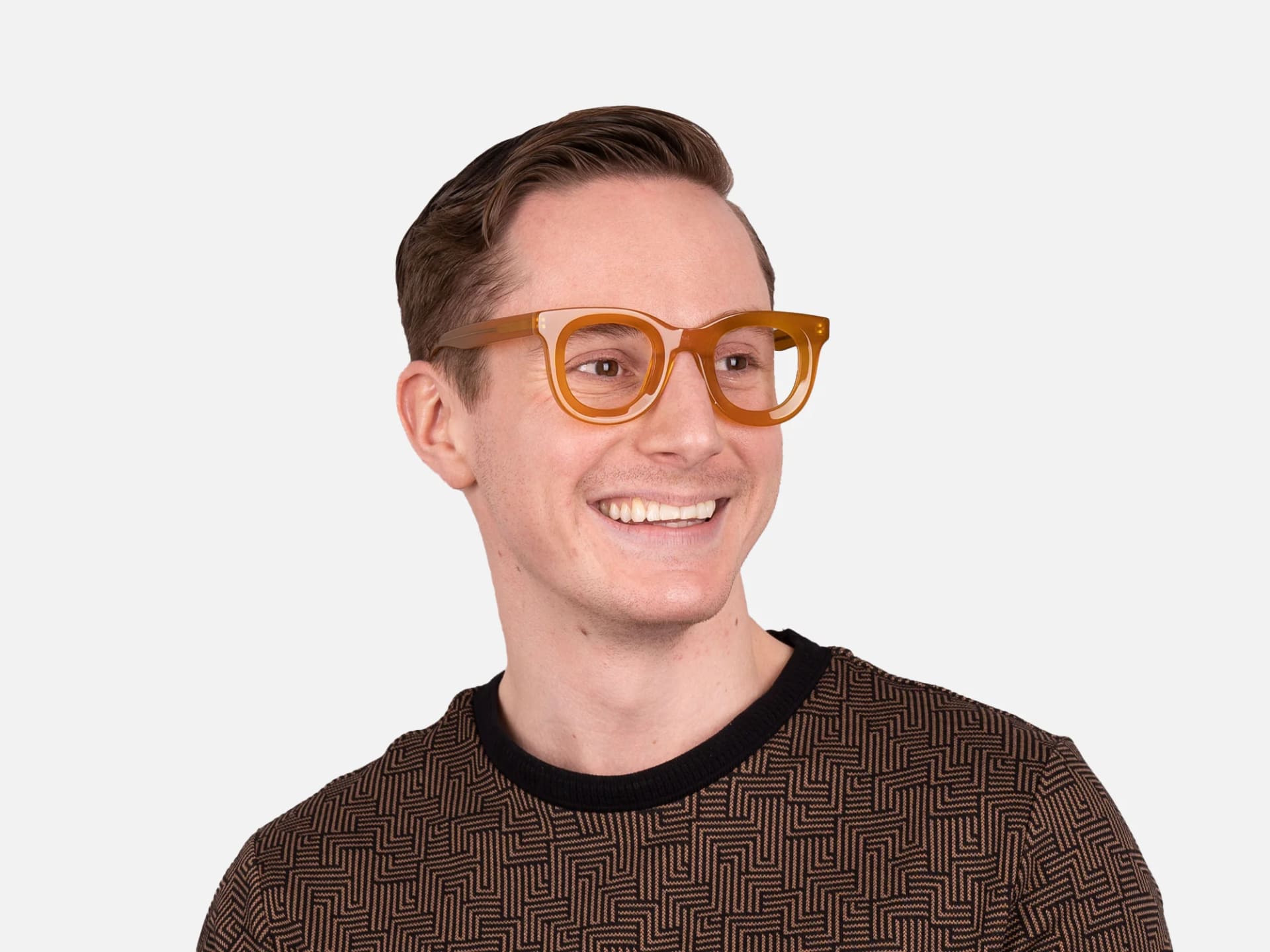 Gold Square Glasses-42