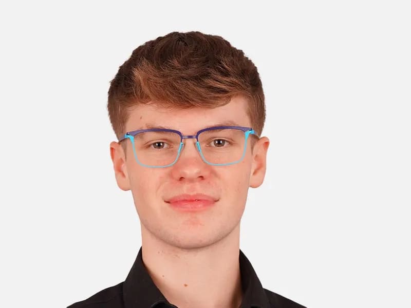 Metallic Aque and Metallic Navy Blue Frame Glasses-2