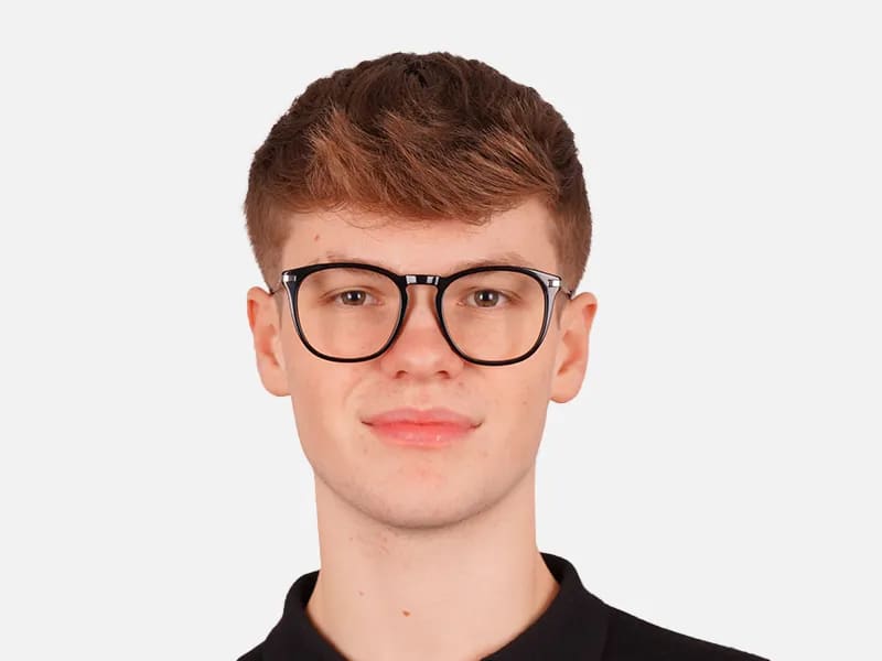 Black Square Keyhole Glasses-2