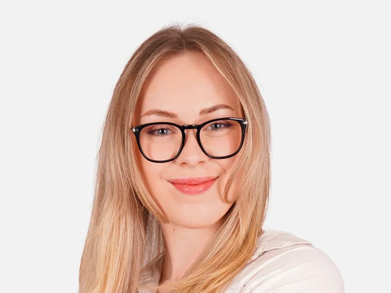 Black Square Keyhole Glasses-2