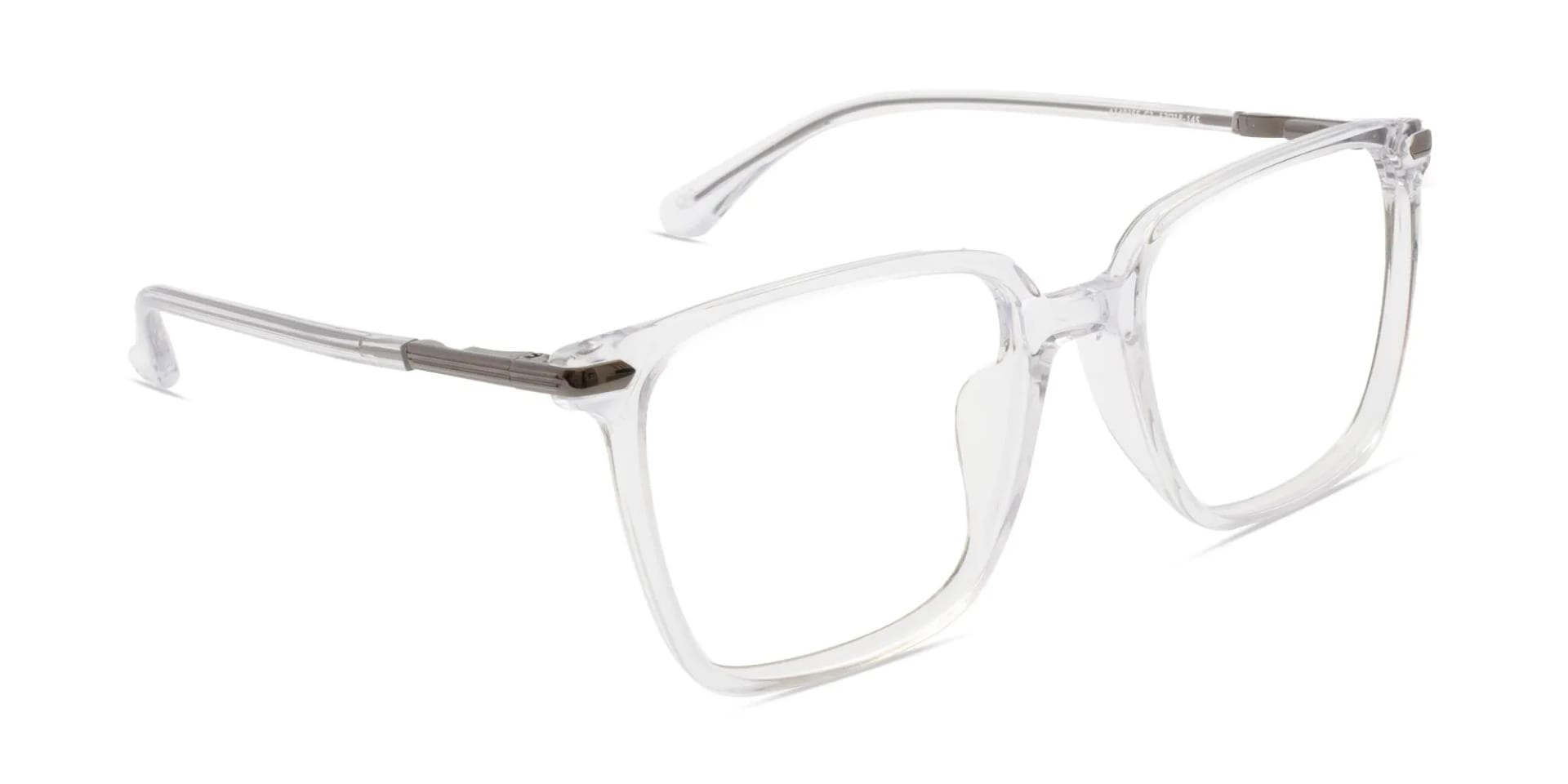 Crystal Clear Full Rim Square Glasses-2