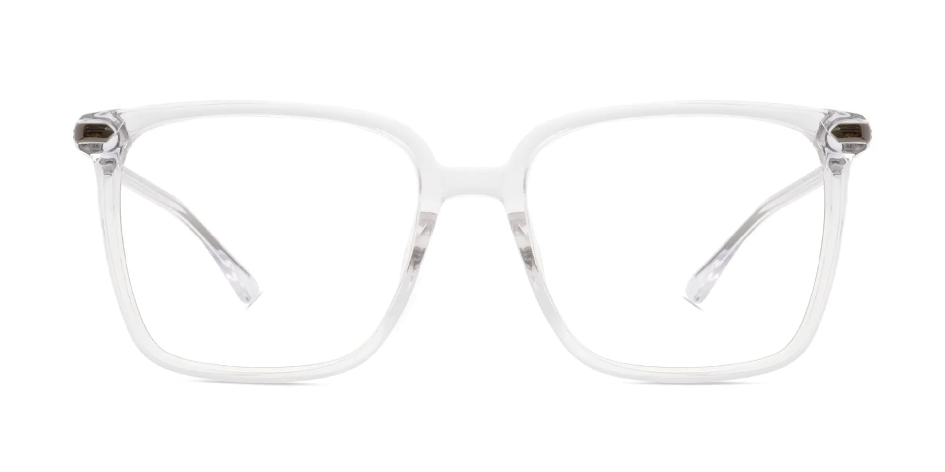 Crystal Clear Full Rim Square Glasses-2