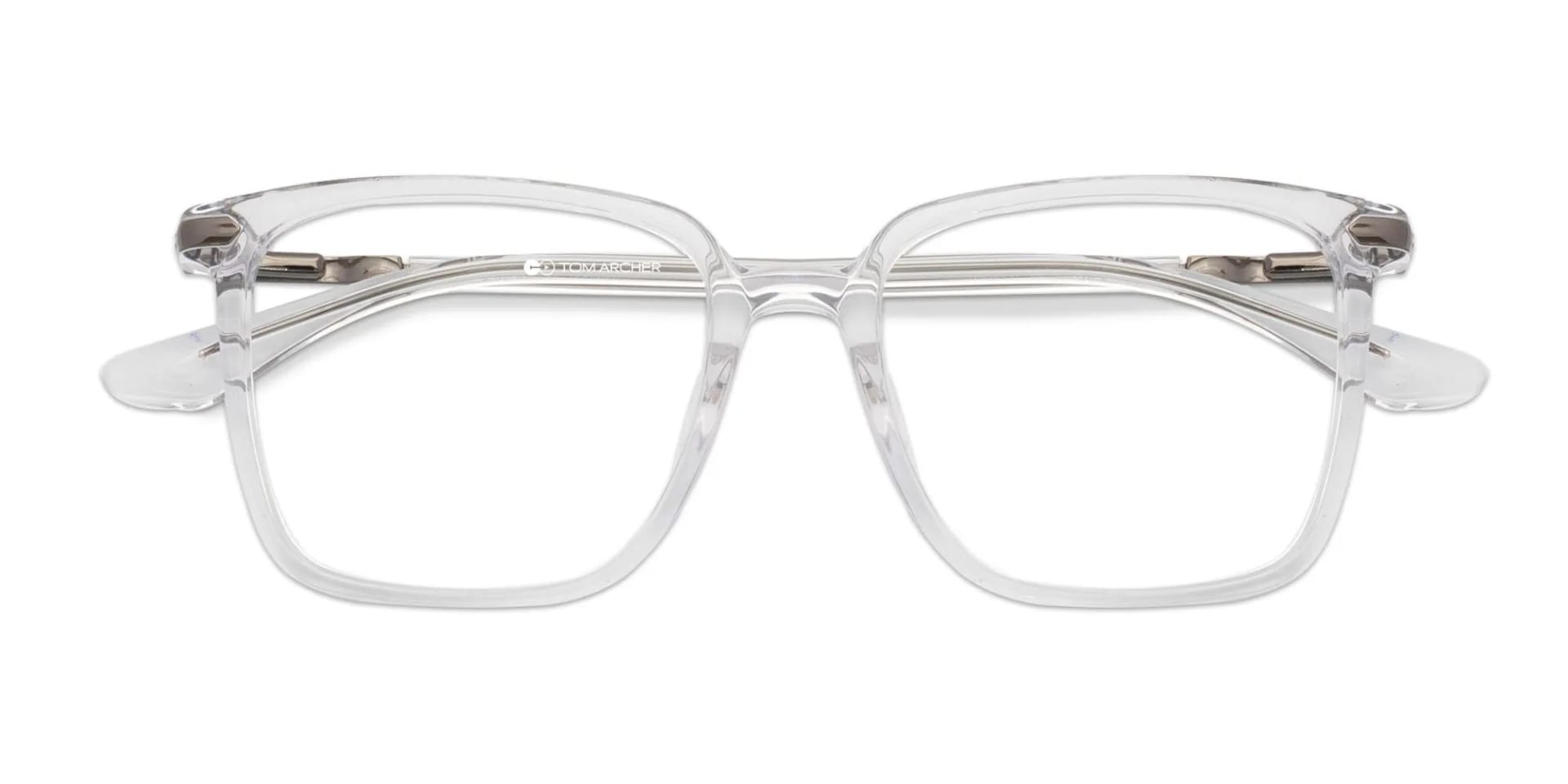 Crystal Clear Full Rim Square Glasses-2