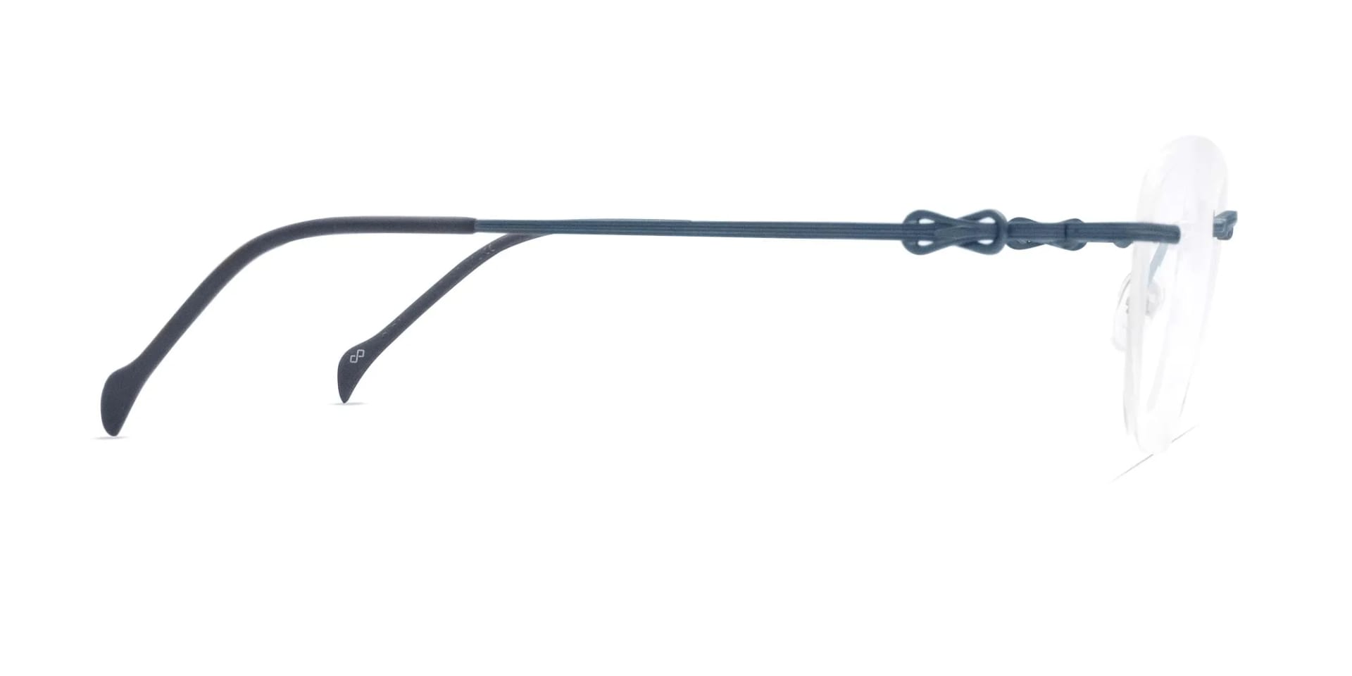 Blue Cat Eye Frameless Glasses-2