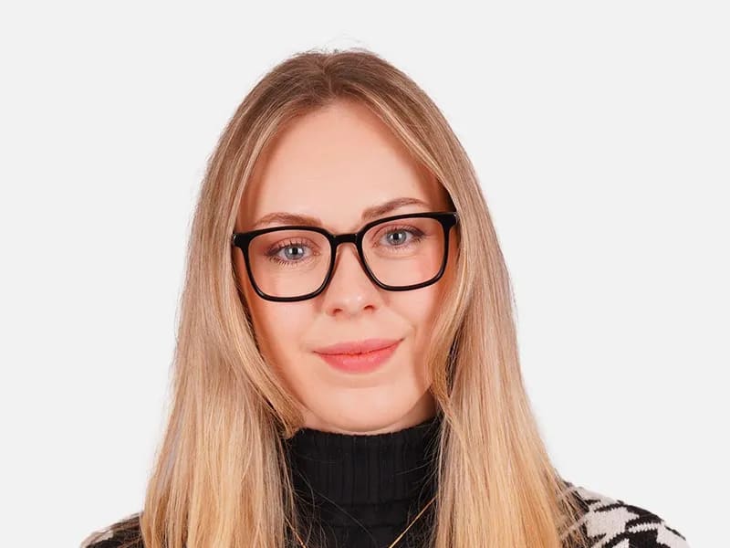 Black Square Full Rim Glasses-2