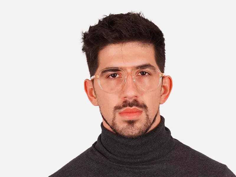 Orange Frame Pilot Glasses-2