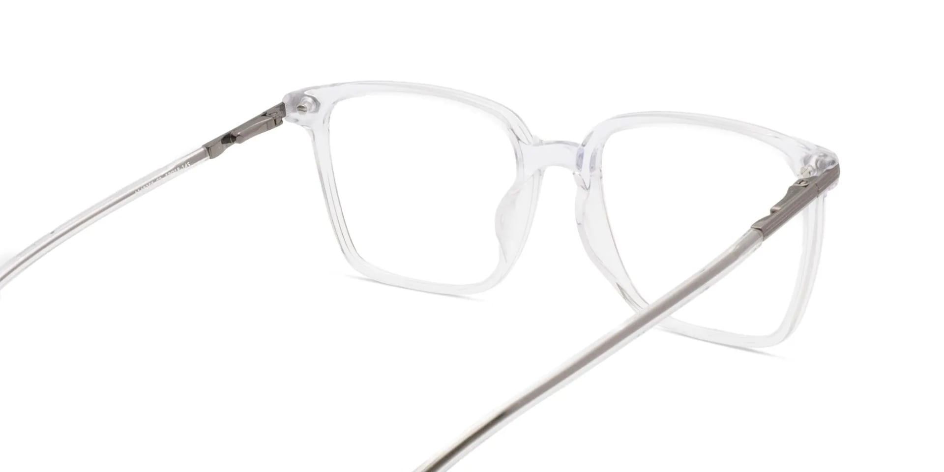 Crystal Clear Full Rim Square Glasses-2