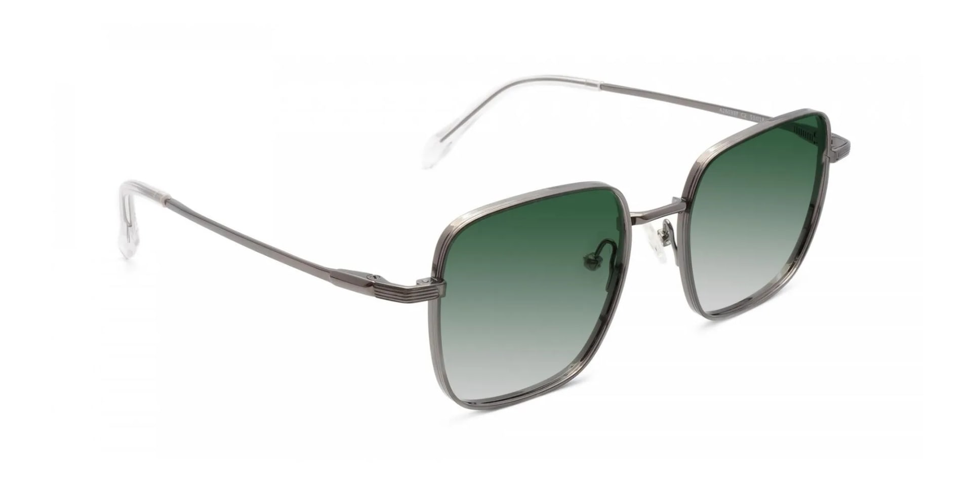 Square Green Tinted Sunglasses-2