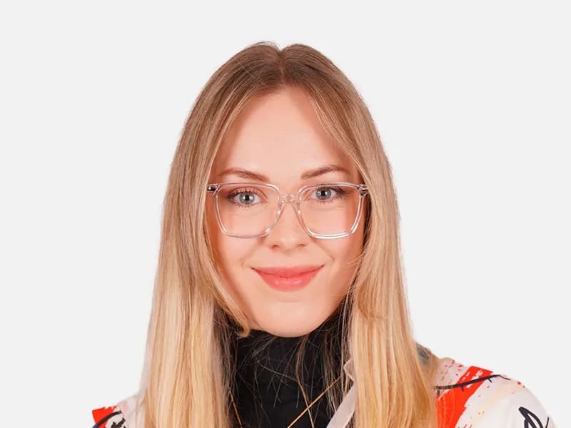 Crystal Clear Full Rim Square Glasses-2