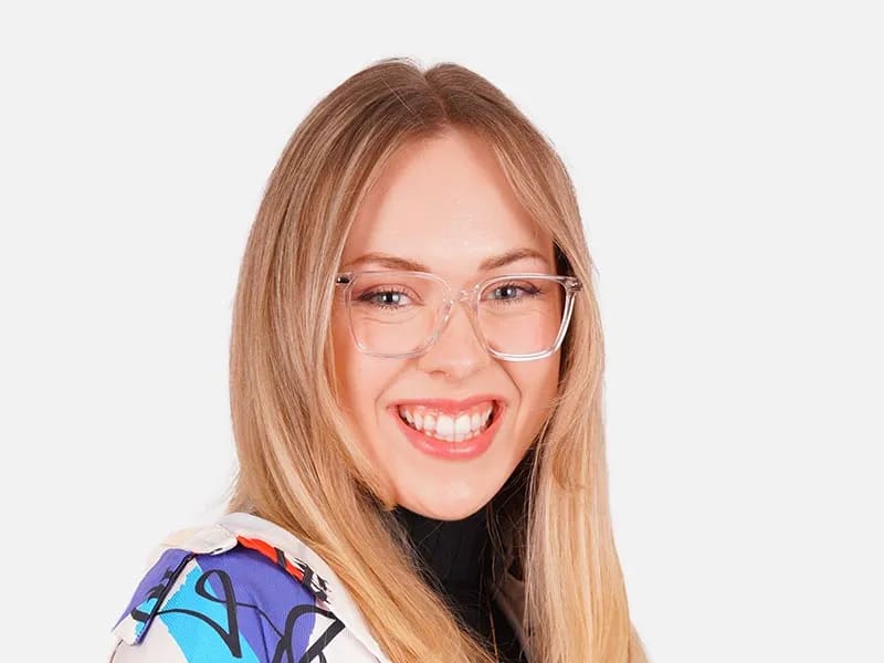 Crystal Clear Full Rim Square Glasses-2