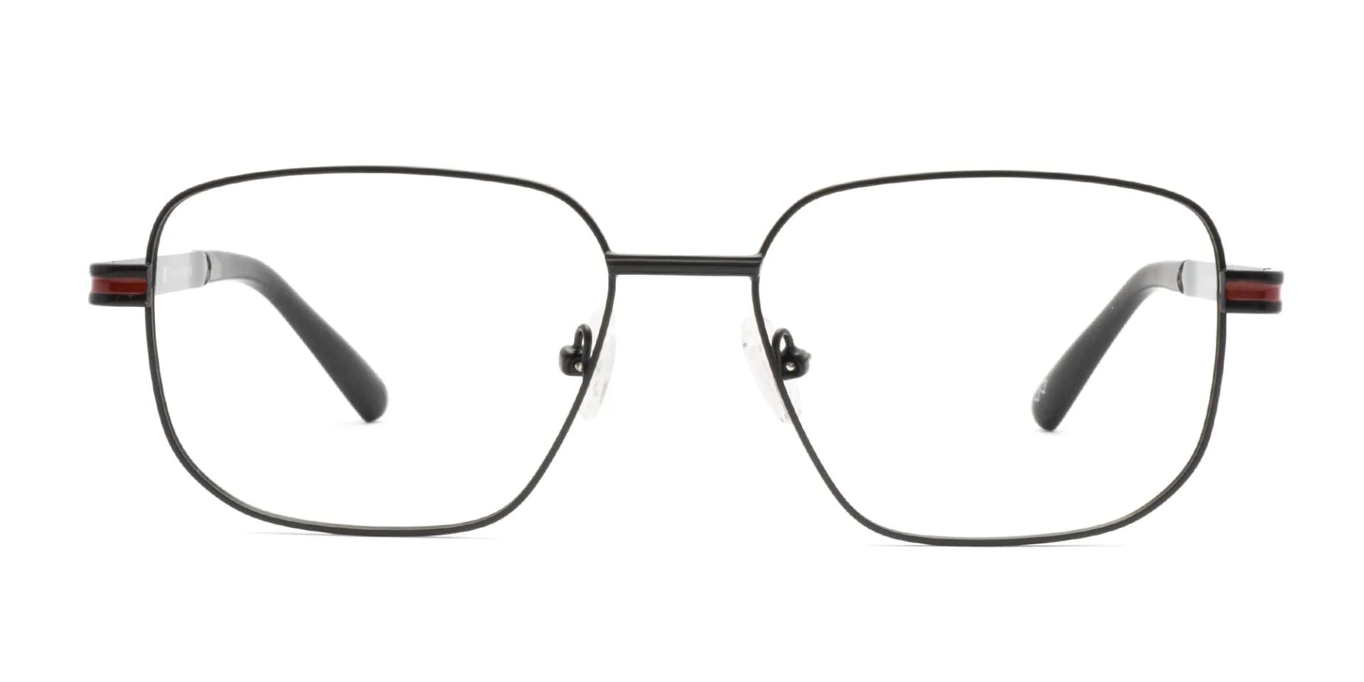Black Square Frame Metal Glasses-2