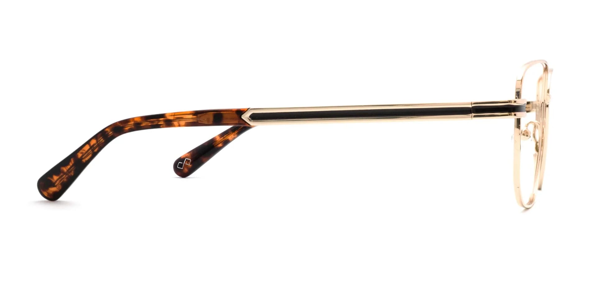 Square Gold Metal Frame Glasses-2