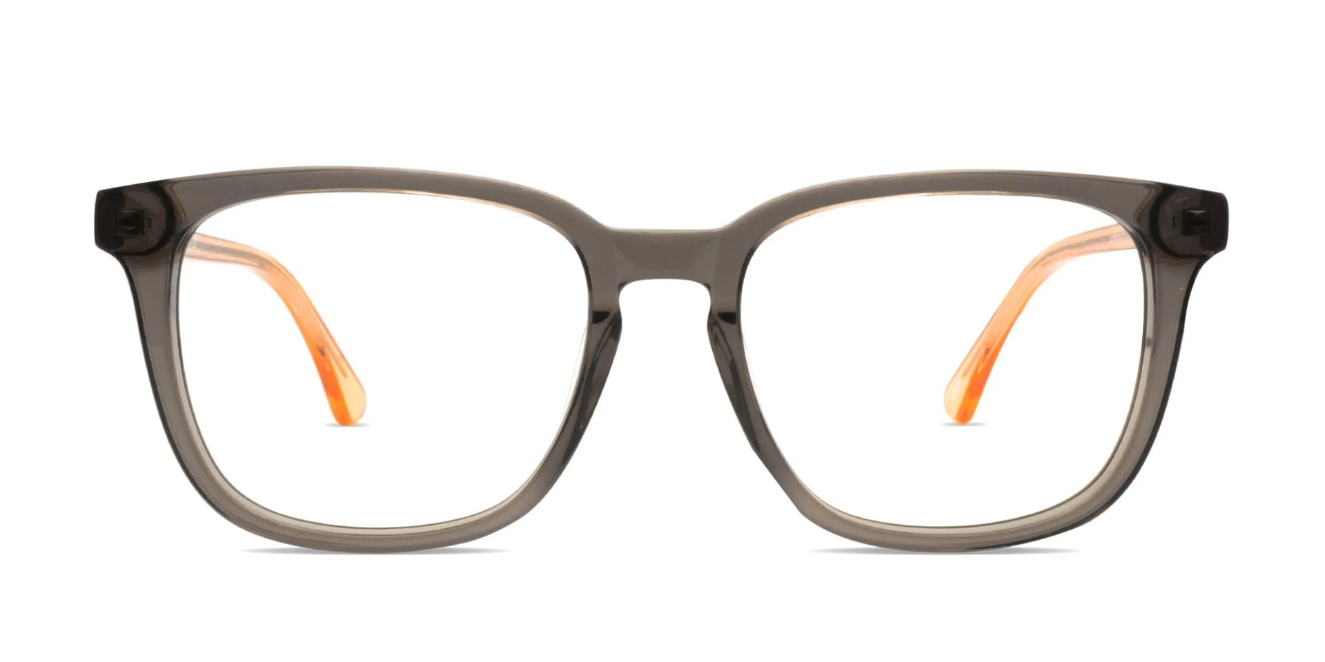 Crystal Charcoal Grey Square Glasses-2