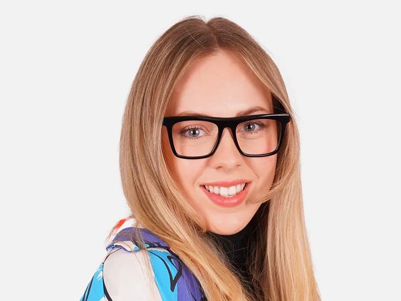 Thick Black Rim Glasses-2